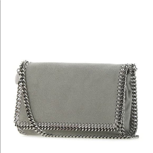 Stella McCartney Falabella Clutch Handbag Shaggy Dear Gray - Picture 5 of 16